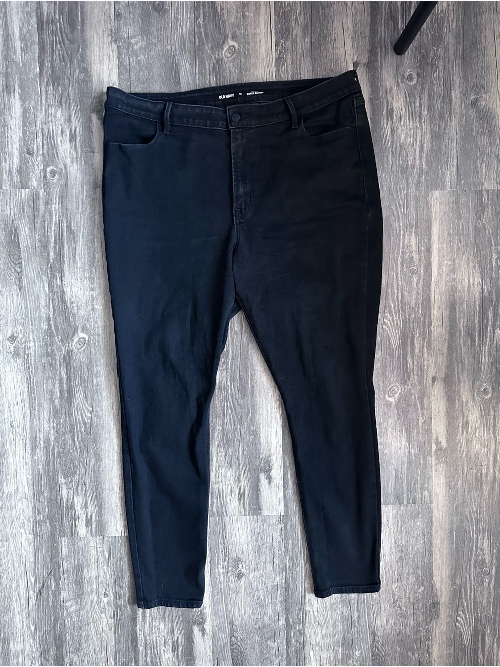 Old Navy High Rise Super Skinny Jeans Women’s Size 18 Plus Black Stretch Denim